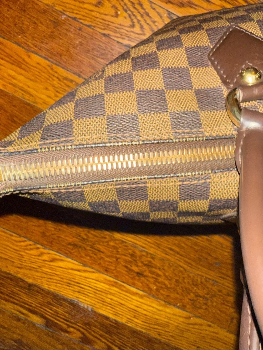 Louis Vuitton Damier Ebene Saleya PM Tote Shoulder Handbag